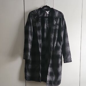 Duluth Trading Co Plaid Flannel Duster